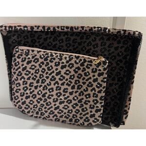 NEW SHIRALEAH men's tara assorted set of 2 travel toiletry organizer in leopard